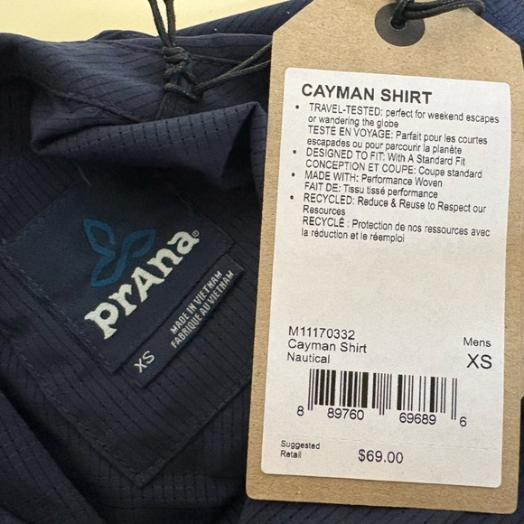NWT Prana Nautical Cayman Shirt - Picture 2 of 3